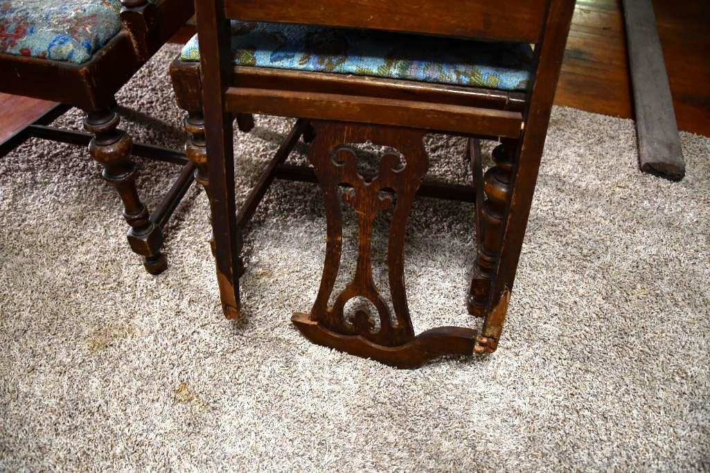 70 in. wide wooden kitchen table with 4 chairs