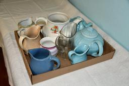 Pottery items to include pitchers