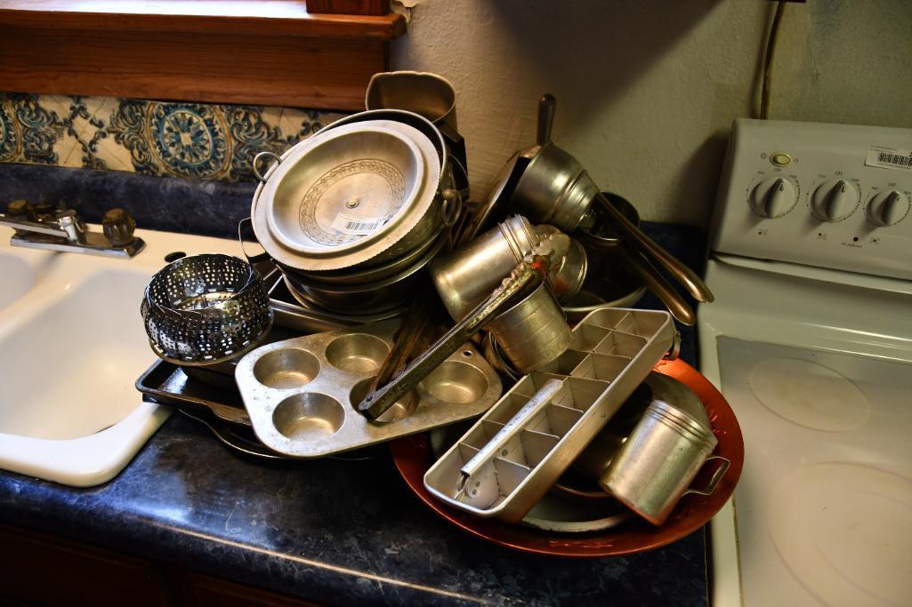 Large quantity of alum. Kitchenware