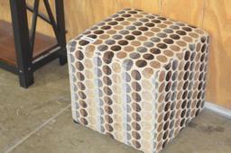 16 in. x 16 in. upholstered foot stool