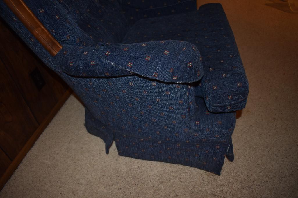 Upholstered platform rocking chair