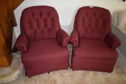 (2) Modern upholstered chairs