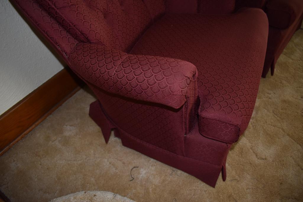 (2) Modern upholstered chairs