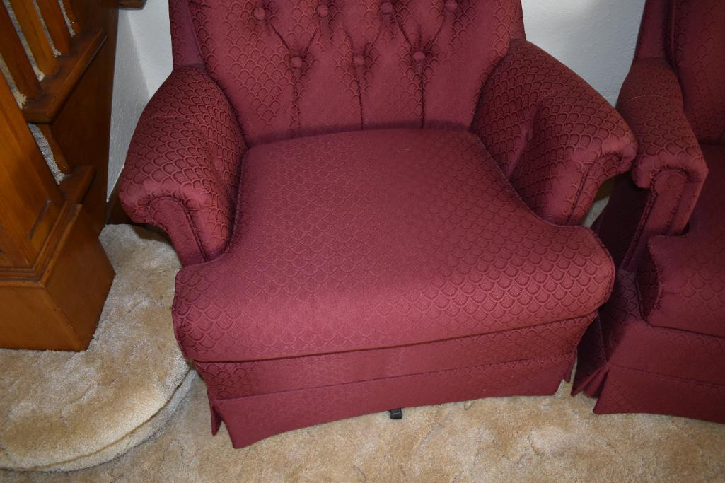 (2) Modern upholstered chairs