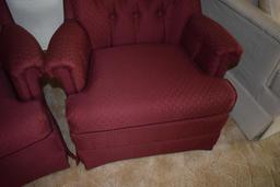 (2) Modern upholstered chairs