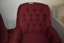 (2) Modern upholstered chairs