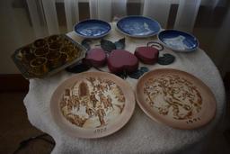 Plates, glassware, etc.