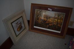 (2) Framed prints