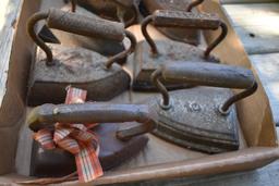 Quantity of vintage irons