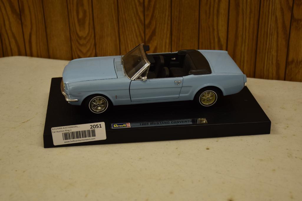 1965 Mustang Convertible diecast car on stand