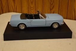 1965 Mustang Convertible diecast car on stand