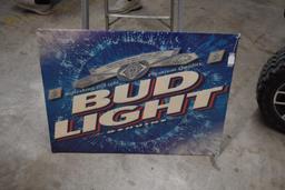 Bud Light single sided metal sign