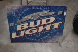 Bud Light single sided metal sign