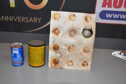 Misc. advertising gas and oil tins