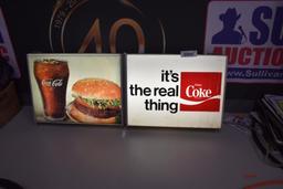 Coca-Cola single sided light up plastic faced advertising sign