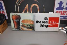 Coca-Cola single sided light up plastic faced advertising sign