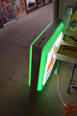 S&H double sided light up plastic faced sign (works)