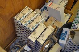 Several boxes of chrome/ brass drain parts