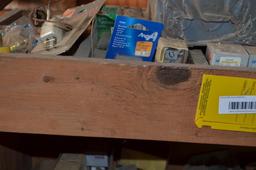 Small elec. Items in wooden cabinet, Sells complete