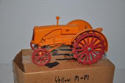 Minneapolis Moline yellow pewter toy tractor
