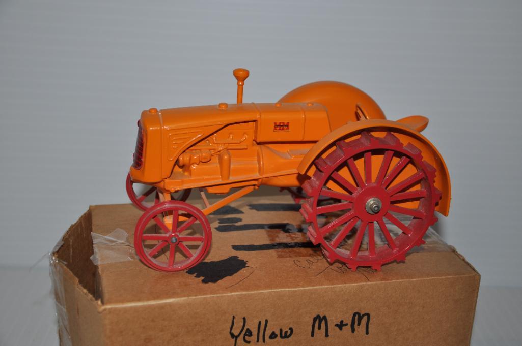 Minneapolis Moline yellow pewter toy tractor