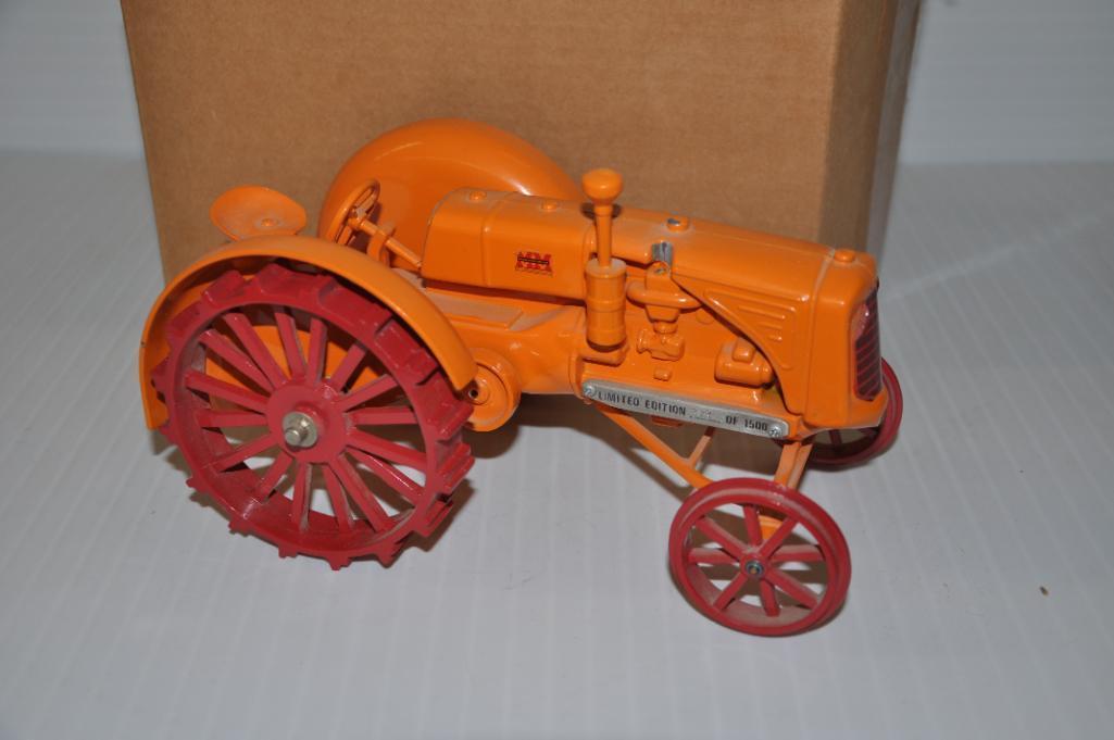 Minneapolis Moline yellow pewter toy tractor