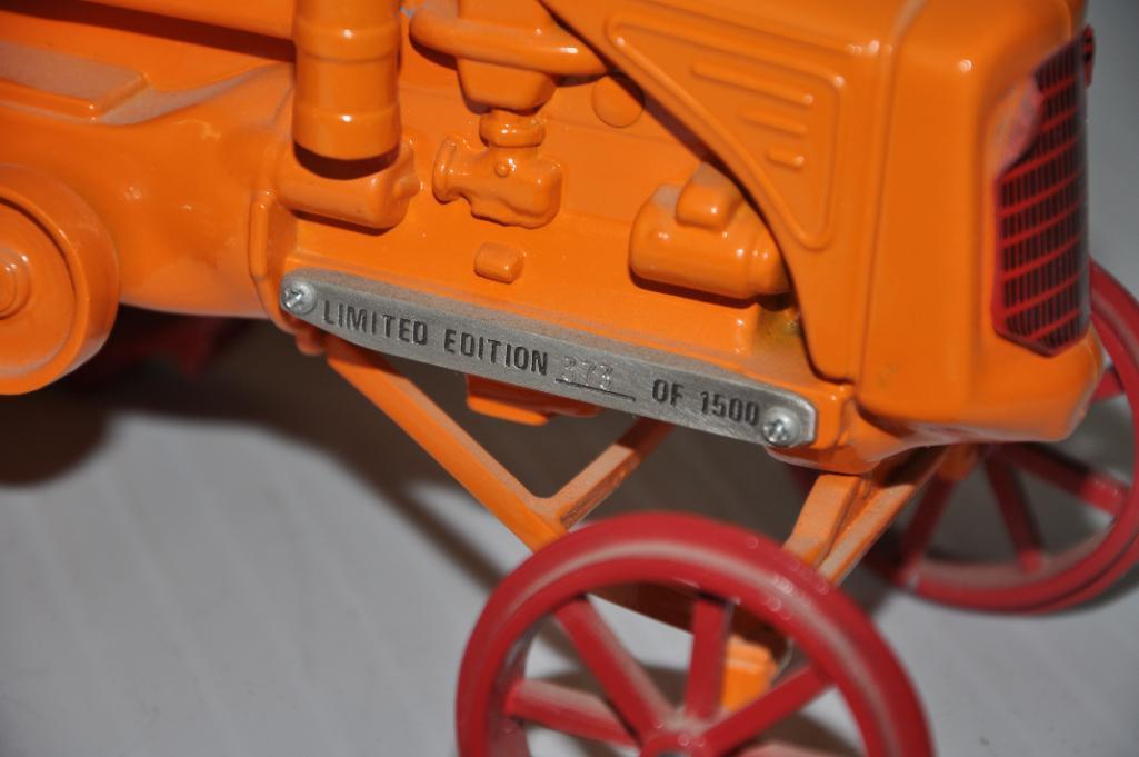 Minneapolis Moline yellow pewter toy tractor