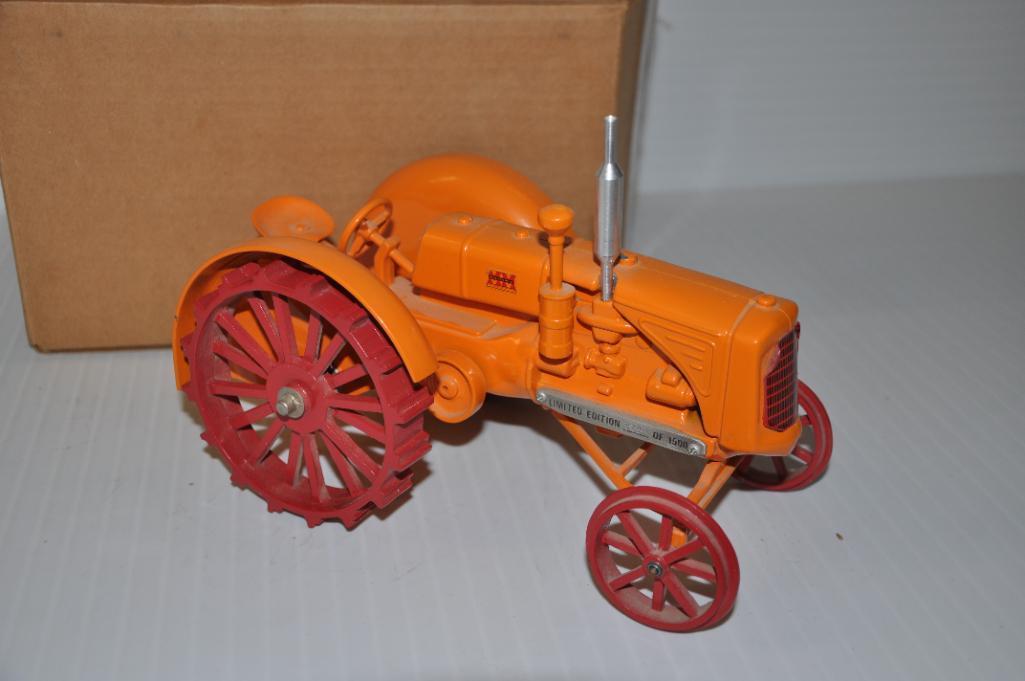 Minneapolis Moline yellow pewter toy tractor