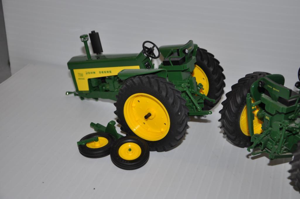 (4) John Deere 1/16 scale 2-cylinder toy tractors