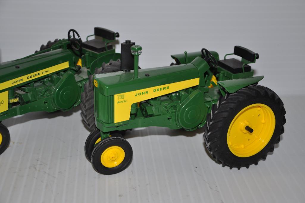 (4) John Deere 1/16 scale 2-cylinder toy tractors