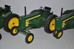 (4) John Deere 1/16 scale 2-cylinder toy tractors