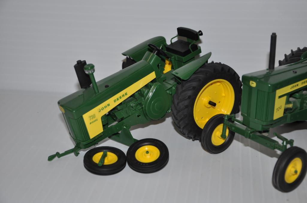 (4) John Deere 1/16 scale 2-cylinder toy tractors
