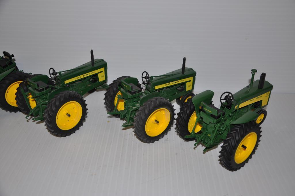 (4) John Deere 1/16 scale 2-cylinder toy tractors