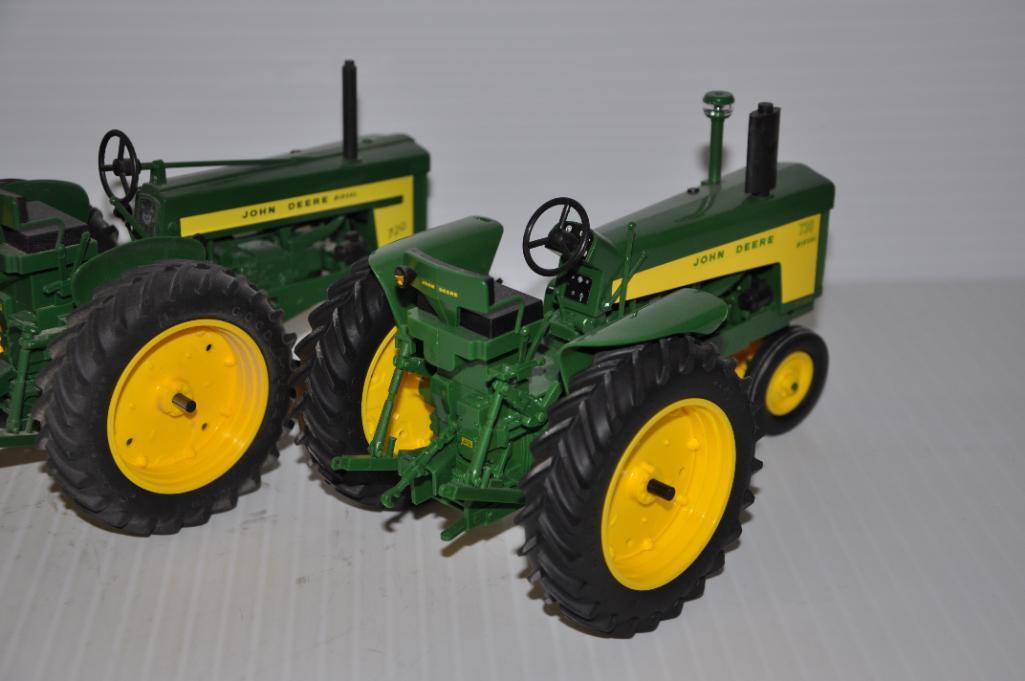 (4) John Deere 1/16 scale 2-cylinder toy tractors