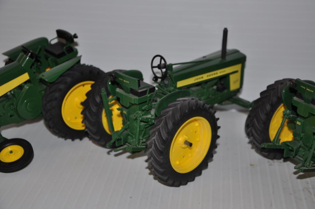 (4) John Deere 1/16 scale 2-cylinder toy tractors