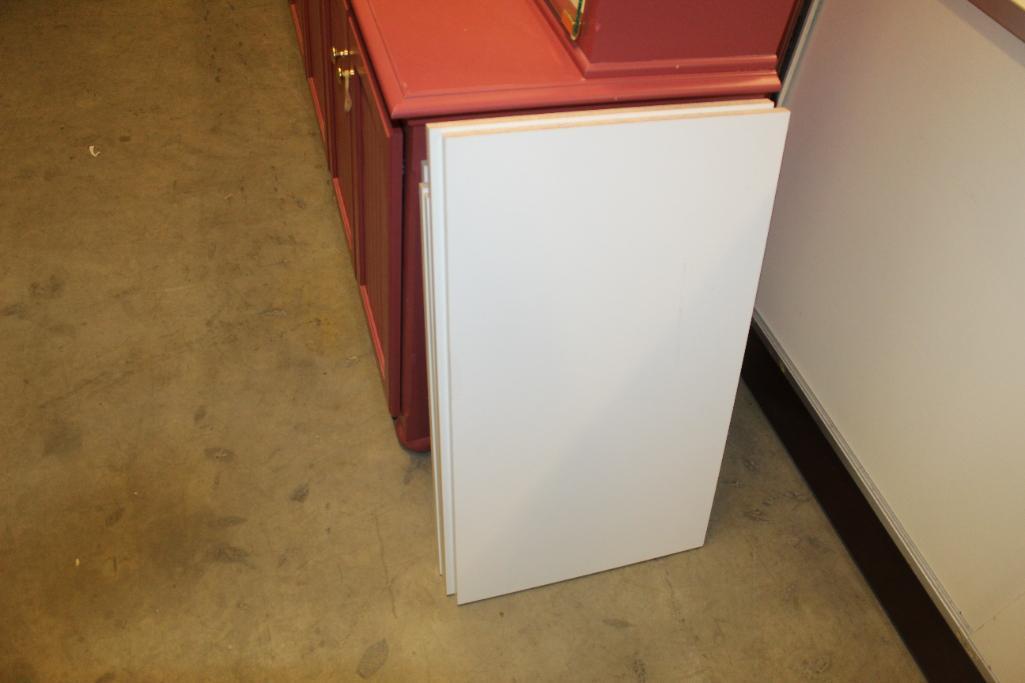 Glass Top Display Case With Bottom Doors