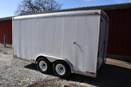 2000 Doolittle 14' tandem axle cargo trailer