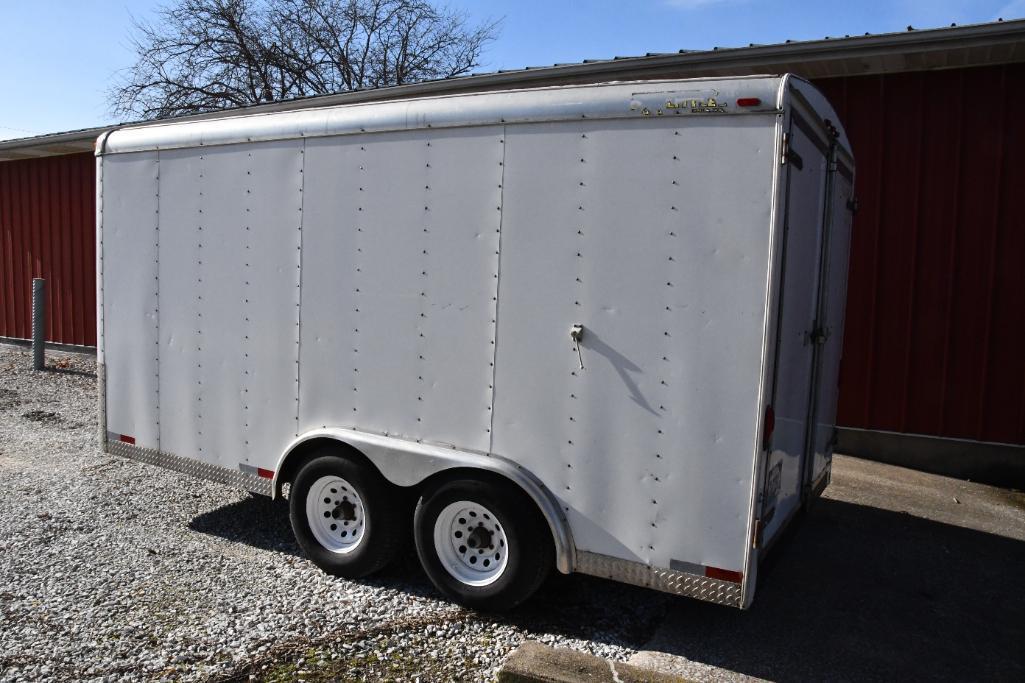 2000 Doolittle 14' tandem axle cargo trailer