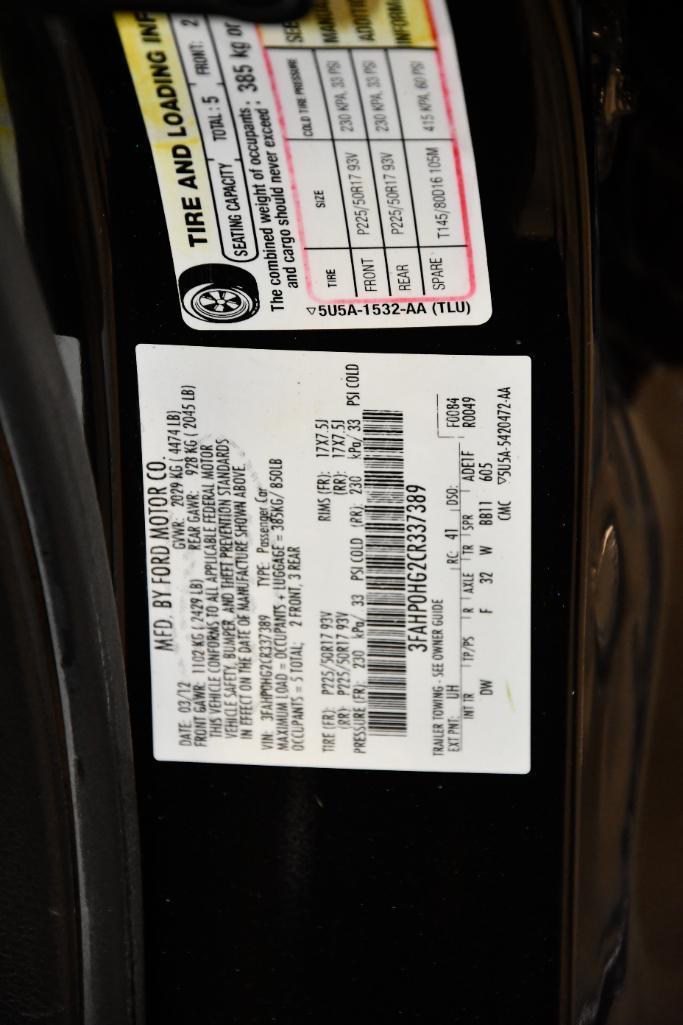 2012 Ford Fusion 4 door
