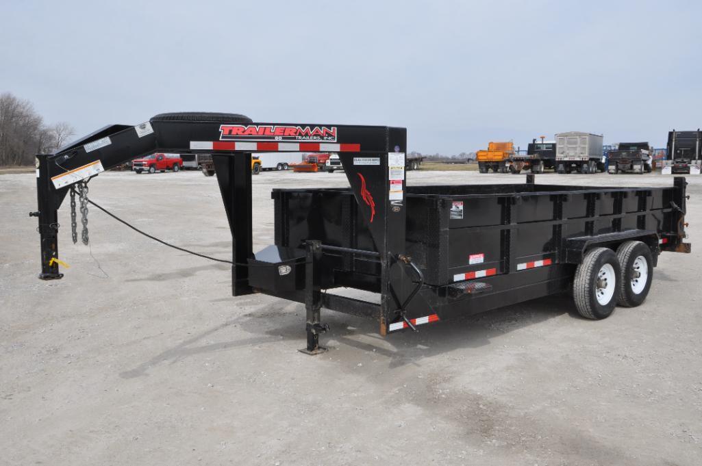 2018 Trailerman 7' X 16' dump trailer
