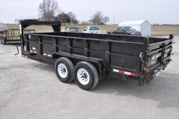 2018 Trailerman 7' X 16' dump trailer