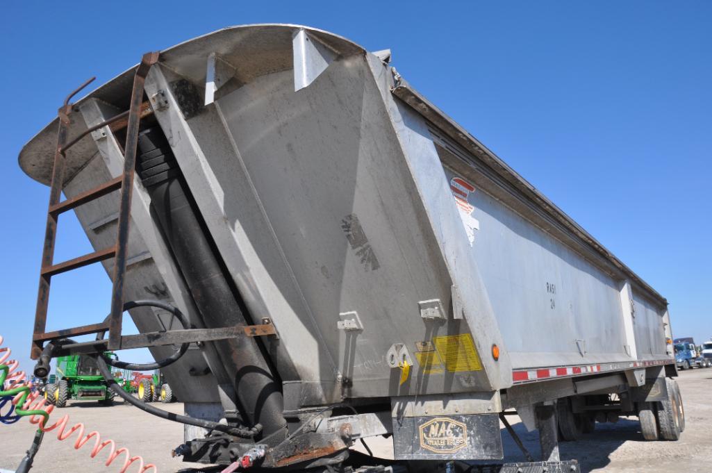 1999 Mac 39' aluminum frameless dump trailer