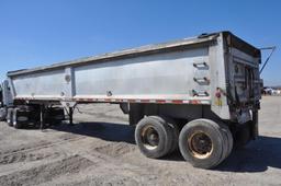 1999 Mac 39' aluminum frameless dump trailer