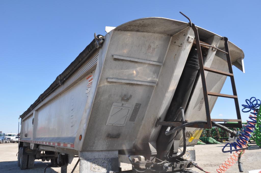 1999 Mac 39' aluminum frameless dump trailer