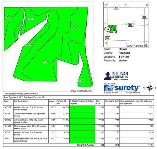 Tract 3 - 45.69 surveyed acres