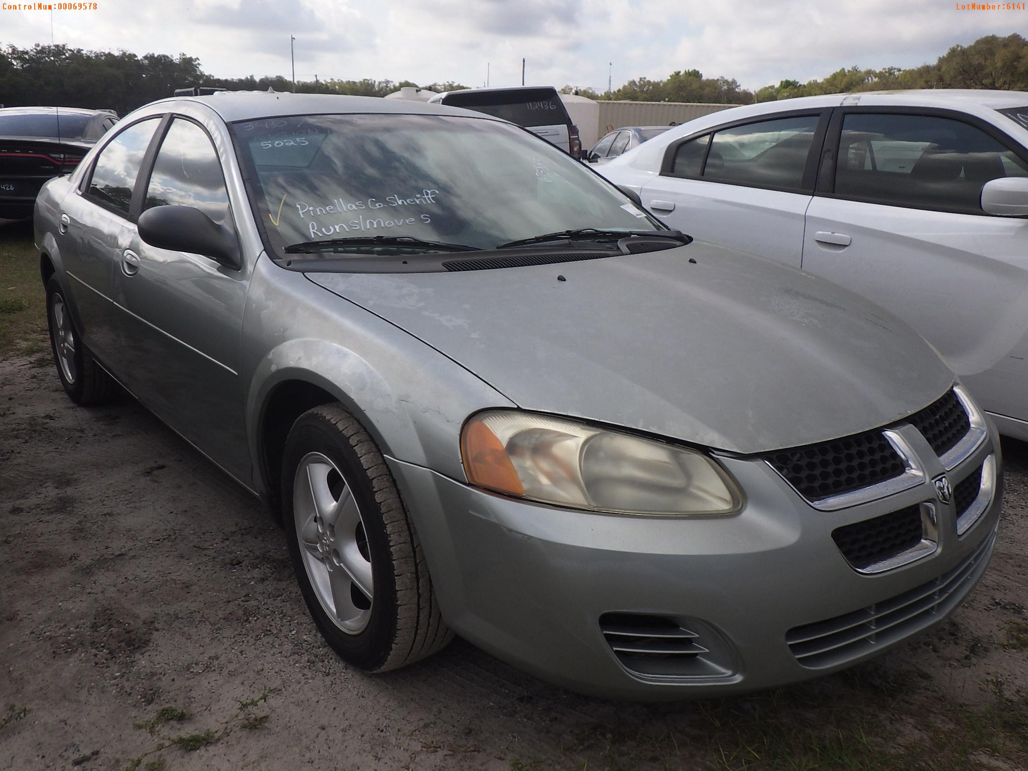 3-06141 (Cars-Sedan 4D)  Seller: Gov-Pinellas County Sheriffs Ofc 2005 DODG STRA