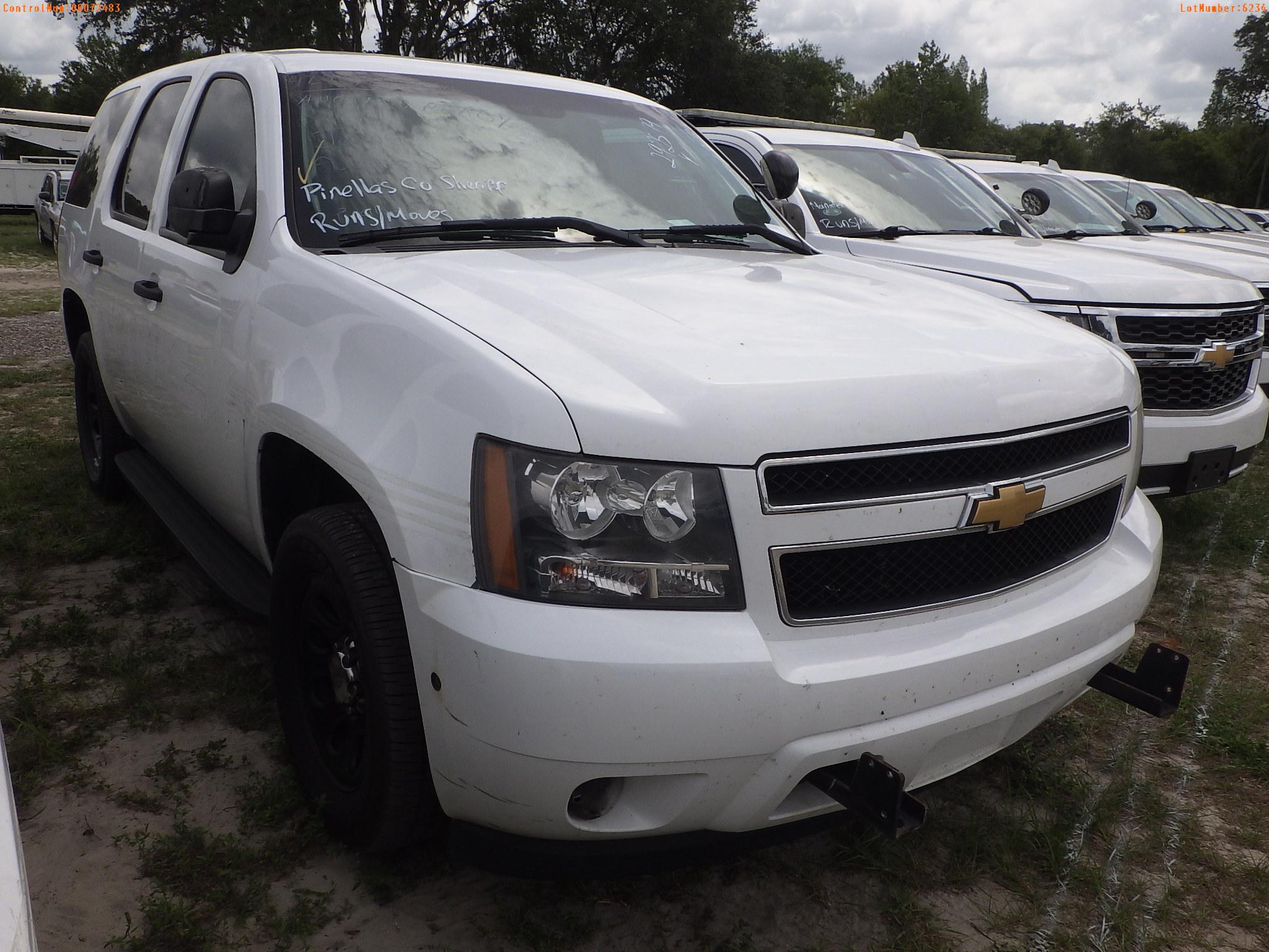 7-06234 (Cars-SUV 4D)  Seller: Gov-Pinellas County Sheriffs Ofc 2012 CHEV TAHOE