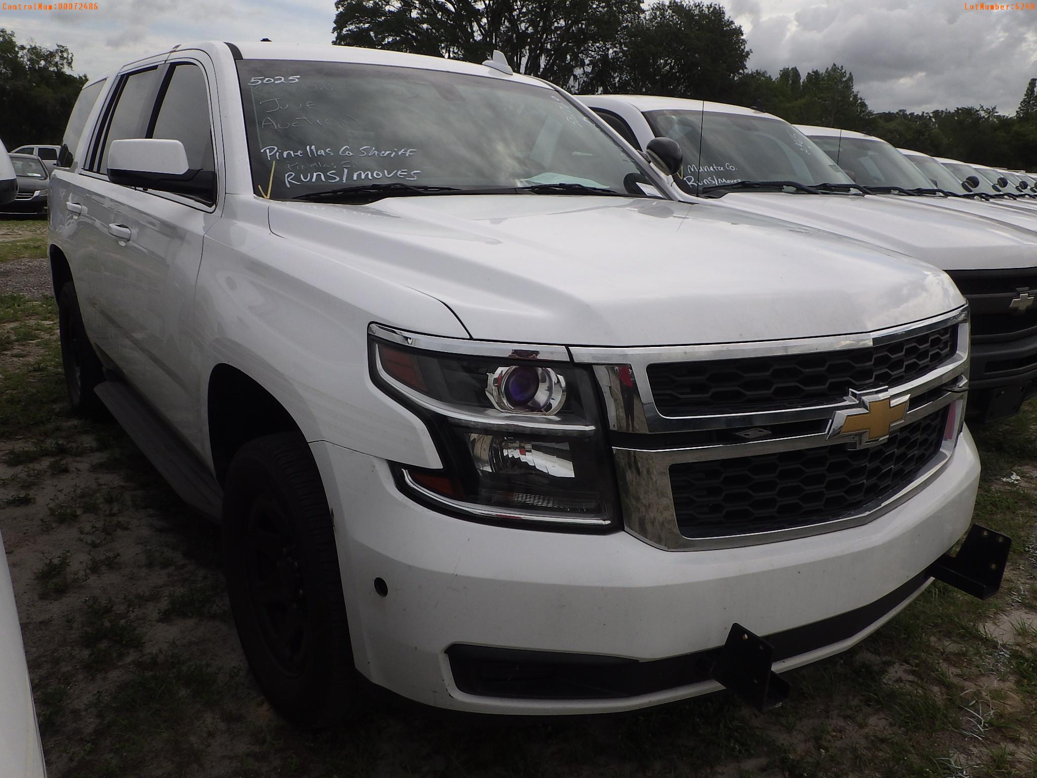 7-06240 (Cars-SUV 4D)  Seller: Gov-Pinellas County Sheriffs Ofc 2015 CHEV TAHOE