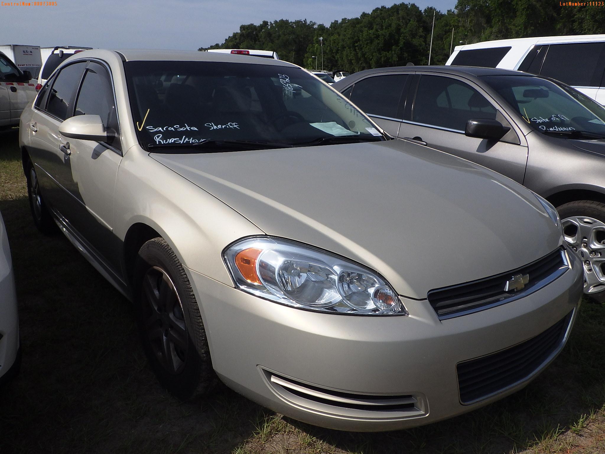 7-11123 (Cars-Sedan 4D)  Seller: Gov-Sarasota County Sheriffs Dept 2011 CHEV IMP