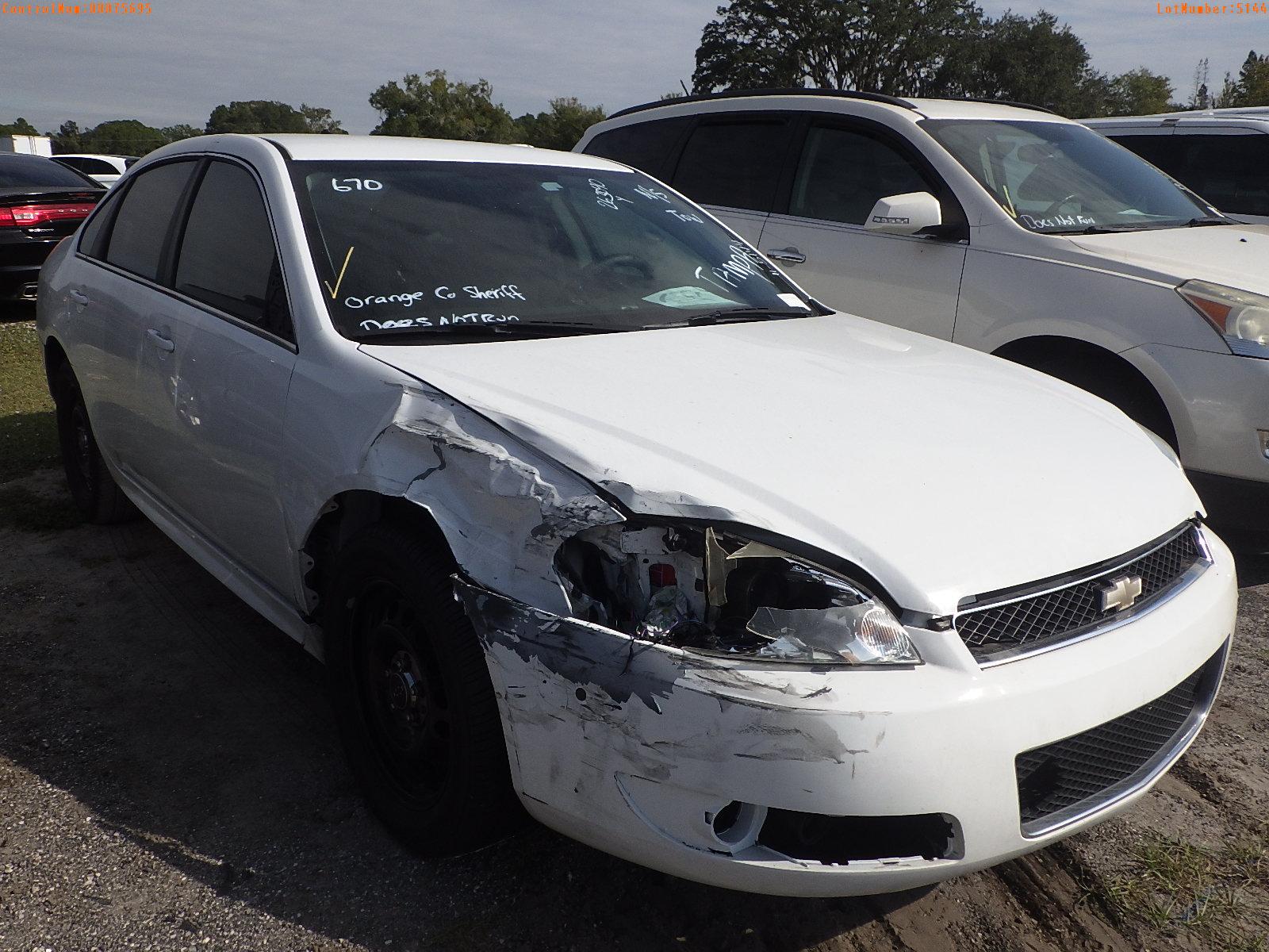 11-05144 (Cars-Sedan 4D)  Seller: Gov-Orange County Sheriffs Office 2013 CHEV IM